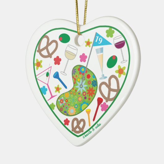 19e gehoorzang keramisch ornament (Links)