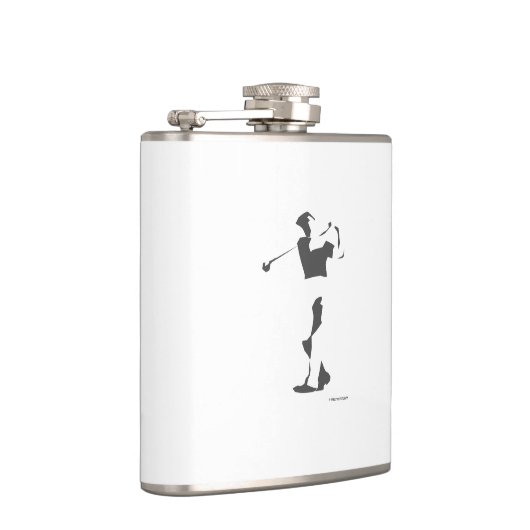 19e geijkte Golfkolf Heupfles (Rechts)