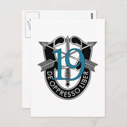 19e groep speciale strijdkrachten briefkaart (Voorkant / Achterkant)