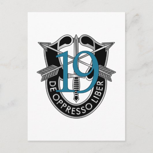 19e groep speciale strijdkrachten briefkaart (Voorkant)