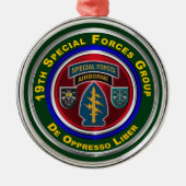 19e groep speciale strijdkrachten (in de lucht) metalen ornament (Voorkant)