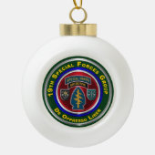 19e groep speciale strijdkrachten keramische bal ornament (Voorkant)