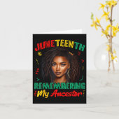 19e herdenking van mijn voorouder Freedom African Kaart (Gele Bloem)