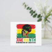 19e herdenking van mijn voorouders vieren zwart briefkaart (Staand voorkant)