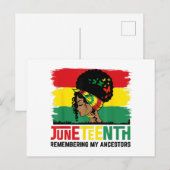 19e herdenking van mijn voorouders vieren zwart briefkaart (Voorkant / Achterkant)