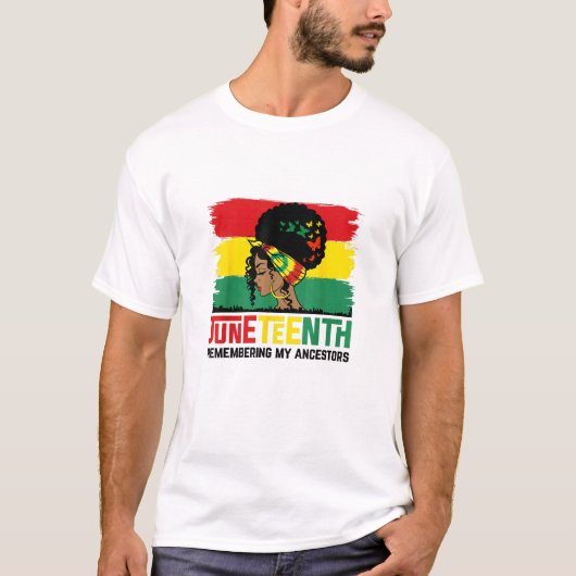 19e herdenking van mijn voorouders vieren zwart t-shirt (Voorkant)