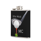 19e hole monogrammed golfer heupfles (Links)