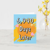 19e huwelijksverjaardag in dagen Negentien jaar Kaart (Gele Bloem)