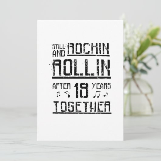 19e Jubileum - 19 jaar Couples Gift Kaart (Staand voorkant)