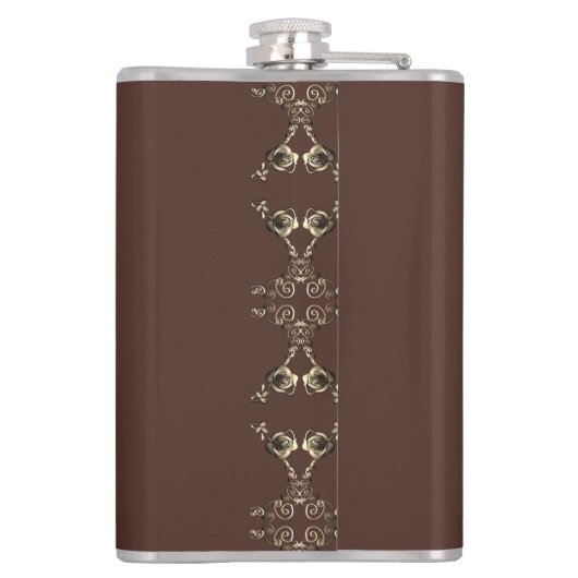 19e Jubileum Donkere Bronze fles Heupfles (Achterkant)