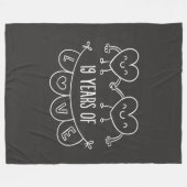 19e Jubileum - Gift Chalk Hearts Fleece Deken (Voorkant (Horizontaal))