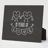 19e Jubileum - Gift Chalk Hearts Fotoplaat (Zijkant)