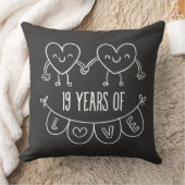 19e Jubileum - Gift Chalk Hearts Kussen (Deken)