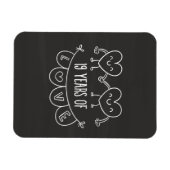 19e Jubileum - Gift Chalk Hearts Magneet (Horizontaal)