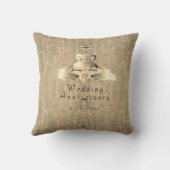 19e Jubileum Oude goudkleurige goudpijp Kussen (Achterkant)