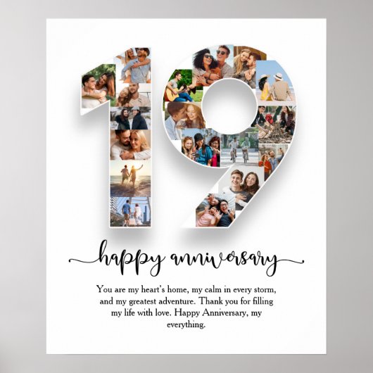 19e Jubileum Photo Collage Poster (Voorkant)