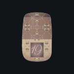 19e Jubileum uit de Bronze kleuren en Rozen Minx Nail Art<br><div class="desc">Dit ontwerp bestaat uit mijn hartgrafiek van het roos samen met uw jubileumjaar en "brons" in kalligrafisch lettertype als ontwerpelement. Ik ben beschikbaar om u te helpen met elk nieuw ontwerp of elke aanpassing die u wilt,  maar ik zal het even vertellen en ik zal meteen terugkomen!</div>