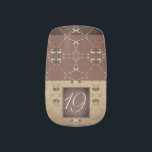19e Jubileum uit de Bronze kleuren en Rozen Minx Nail Art<br><div class="desc">Dit ontwerp bestaat uit mijn hartgrafiek van het roos samen met uw jubileumjaar en "brons" in kalligrafisch lettertype als ontwerpelement. Ik ben beschikbaar om u te helpen met elk nieuw ontwerp of elke aanpassing die u wilt,  maar ik zal het even vertellen en ik zal meteen terugkomen!</div>