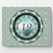 19e Jubileum voor bruiloft Acquamarine MedallionTe Fotoplaat (Voorkant)
