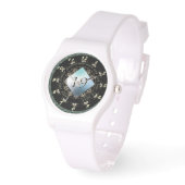 19e Jubileum voor bruiloft Acquamarine Watch Horloge (Hoek)