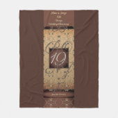 19e Jubileum voor bruiloft Dark Bronze Fleece Blan (Voorkant)