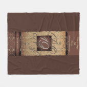 19e Jubileum voor bruiloft Dark Bronze Fleece Blan Deken (Voorkant (Horizontaal))