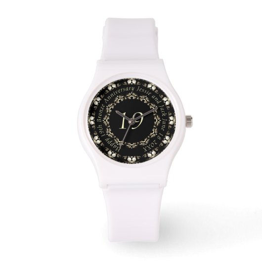 19e Jubileum voor bruiloft eWatch Horloge (Voorkant)