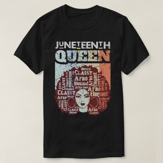 19e koningin Melanin. Vrouwen Afro-Amerikaans T-shirt (Design voorkant)