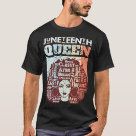 19e koningin Melanin. Vrouwen Afro-Amerikaans T-shirt