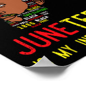 19e Onafhankelijkheidsdag Zwarte Mannen Vaderdag Poster (Hoek)