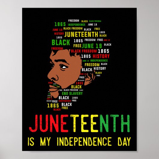 19e Onafhankelijkheidsdag Zwarte Mannen Vaderdag Poster (Voorkant)