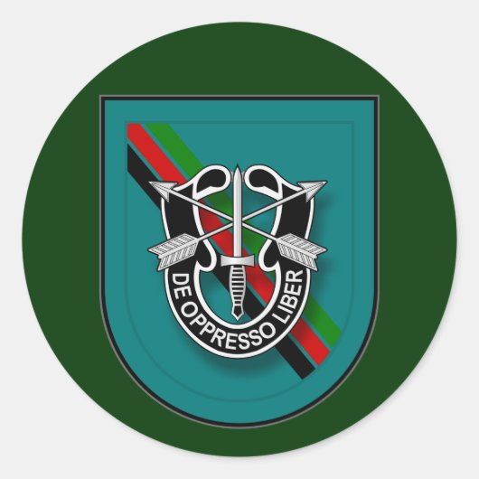 19e SFG(A) - Dienst in Afghanistan UA Ronde Sticker (Voorkant)
