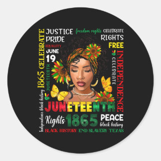 19e Shirt Viering Black Freedom 1865 B Ronde Sticker