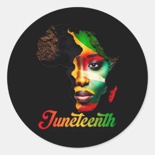 19e Shirten Vrouwen Vieren Zwarte Vrijheid Ronde Sticker