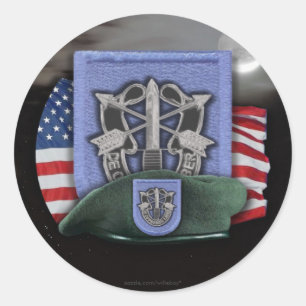 19e Special Forces veteranen veteranen vets flash Ronde Sticker