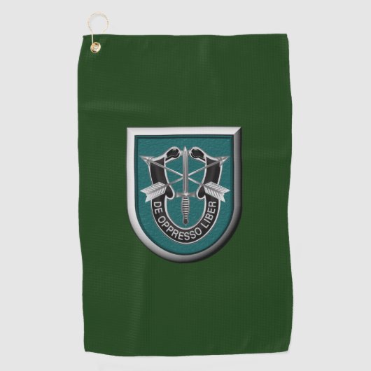 19e Speciale Forces Group (Airborne) Insignia Golfhanddoek (Voorkant)