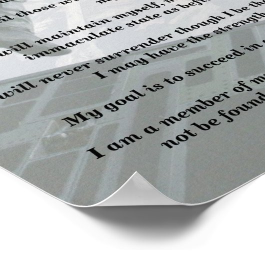 19e speciale krachten groeperen flash creed Print (Hoek)