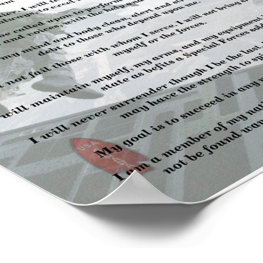 19e speciale troepengroep flash creed poster vette (Hoek)