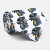 19e speciale troepenmacht groene berets flash vete stropdas (Opgerold)