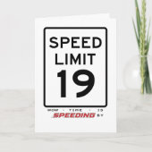 19e Speed Limit Verjaardag Kaart (Voorkant)