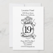 19e trouwdag bloemen kaart (Achterkant)