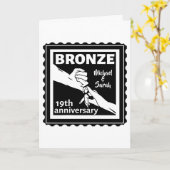 19e trouwdag hand in hand kaart (Gele Bloem)