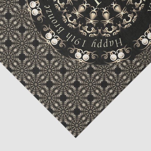 19e trouwdagjubiläum Mandala Medaillon tekst  Tissuepapier (Detail)