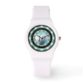 19e trouwdagjubileum Aquamarine   Horloge (Voorkant)