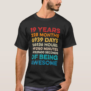 19e Verjaardag 19 Jaar Geweldige Vintage 19 T-shirt