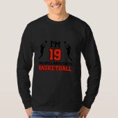 19e verjaardag 19 jaar oude basketballer geboren t-shirt (Voorkant)