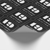 19e verjaardag: Art Deco Geïnspireerde look "19" e Cadeaupapier (Hoek)