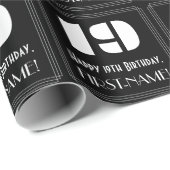 19e verjaardag: Art Deco Geïnspireerde look "19" e Cadeaupapier (Rol Hoek)