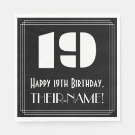 19e verjaardag: Art Deco Geïnspireerde look "19" + Servet