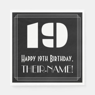 19e verjaardag: Art Deco Geïnspireerde look "19" + Servet